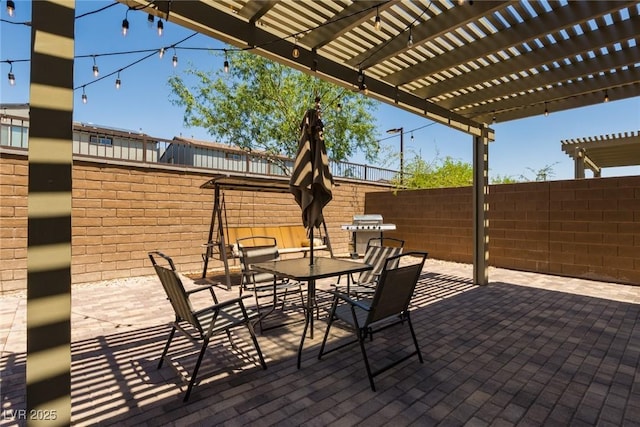 6927 Desert Finch St, North Las Vegas, NV 89084 - view of patio with a pergola and outdoor dining space