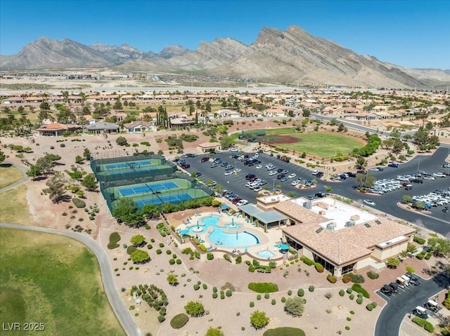 10413 Marymont Pl, Las Vegas, NV 89134 - drone / aerial view of a mountain backdrop