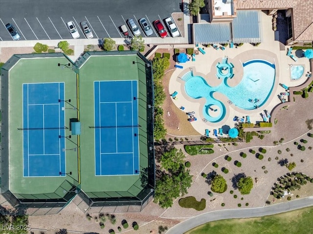 10413 Marymont Pl, Las Vegas, NV 89134 - aerial view of a pool