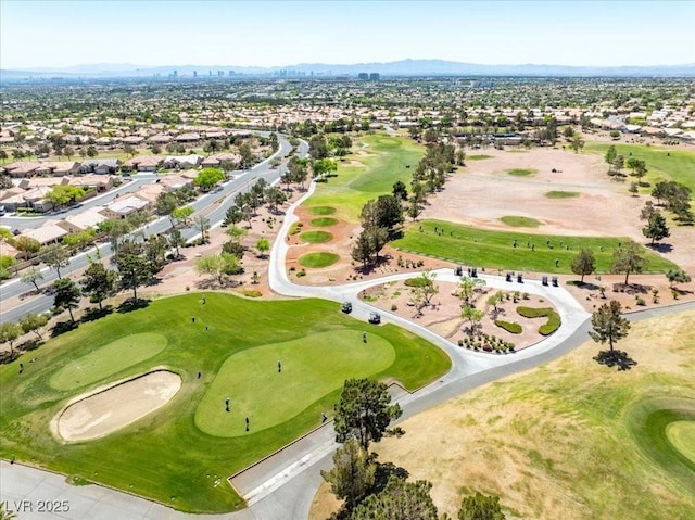 10413 Marymont Pl, Las Vegas, NV 89134 - aerial view of residential area featuring a mountain backdrop and a golf club