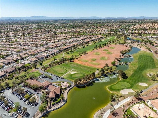 10413 Marymont Pl, Las Vegas, NV 89134 - aerial view of property and surrounding area featuring nearby suburban area and a water and mountain view