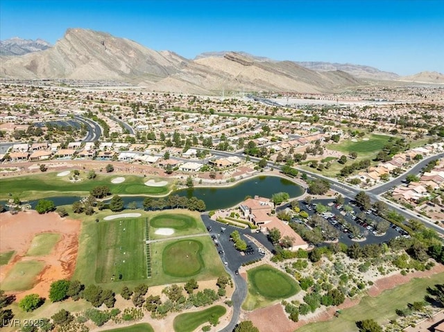 10413 Marymont Pl, Las Vegas, NV 89134 - view of property location featuring nearby suburban area, a local golf course, and a water and mountain view