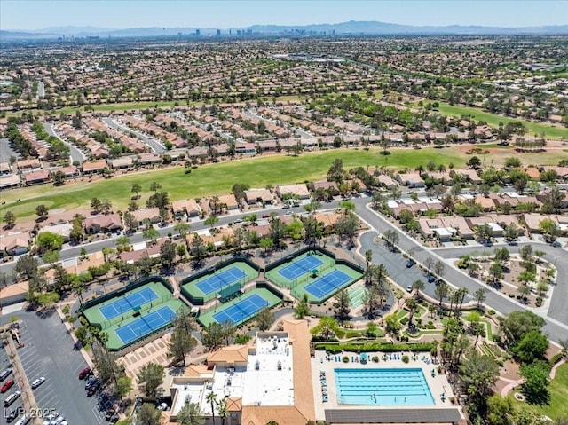 10413 Marymont Pl, Las Vegas, NV 89134 - aerial view of mountains and a golf club