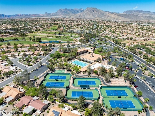 10413 Marymont Pl, Las Vegas, NV 89134 - drone / aerial view of a mountain backdrop