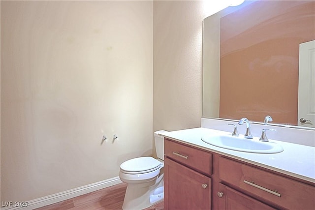 8604 Amber Autumn St, Las Vegas, NV 89131 - half bathroom with vanity and wood finished floors
