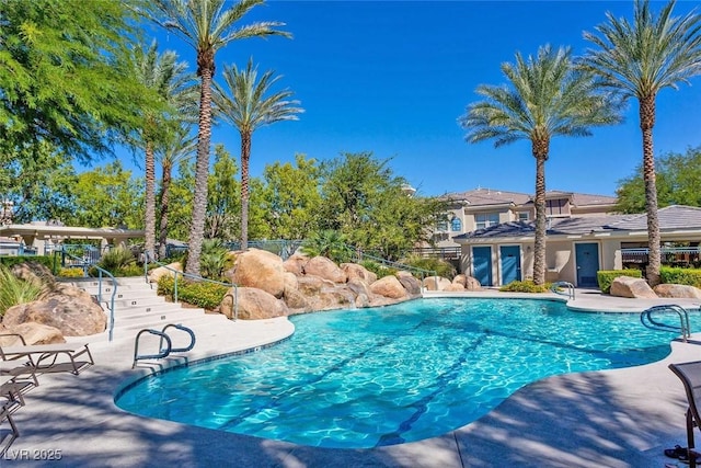 10640 Amber Ridge Dr Unit 101, Las Vegas, NV 89144 - outdoor pool featuring a patio