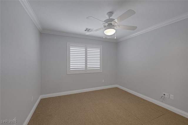 12 Golden View St, Henderson, NV 89012 - carpeted spare room featuring a ceiling fan and ornamental molding