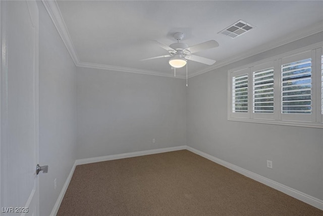 12 Golden View St, Henderson, NV 89012 - unfurnished room featuring carpet floors, a ceiling fan, and crown molding
