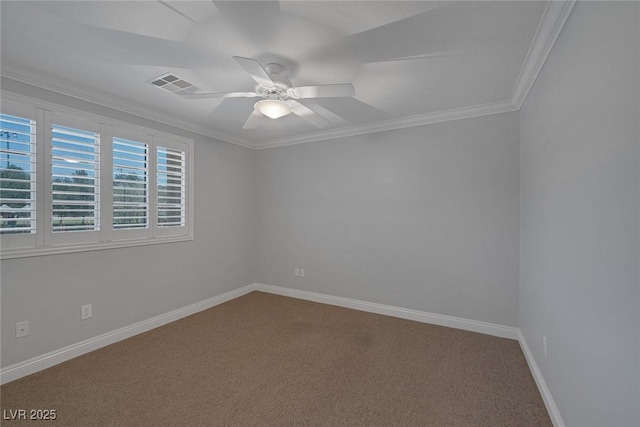 12 Golden View St, Henderson, NV 89012 - carpeted empty room with a ceiling fan and crown molding