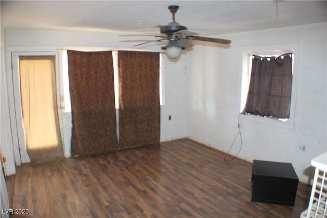 192 W Alma Ave, Overton, NV 89040 - unfurnished bedroom featuring wood finished floors and ceiling fan