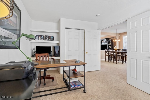 2366 Brockton Way, Henderson, NV 89074 - carpeted office featuring a chandelier