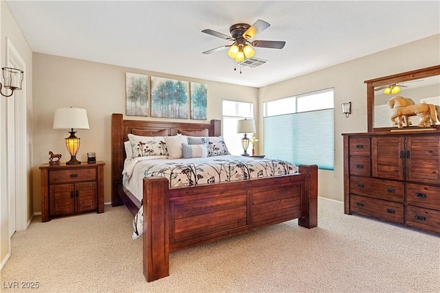 2366 Brockton Way, Henderson, NV 89074 - bedroom with light colored carpet and a ceiling fan