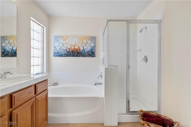 2366 Brockton Way, Henderson, NV 89074 - full bathroom with a stall shower, vanity, and a garden tub