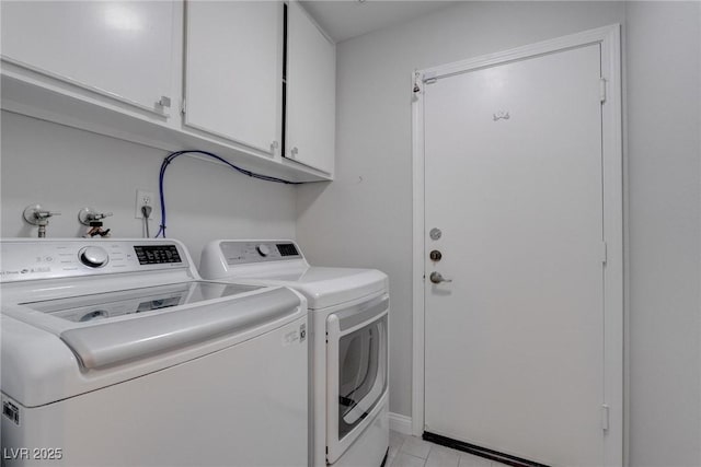 1516 Frandosa Ln, Las Vegas, NV 89117 - washroom with separate washer and dryer, cabinet space, and light tile patterned flooring