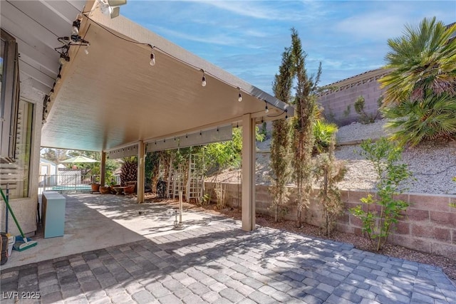 1516 Frandosa Ln, Las Vegas, NV 89117 - fenced backyard featuring a patio area