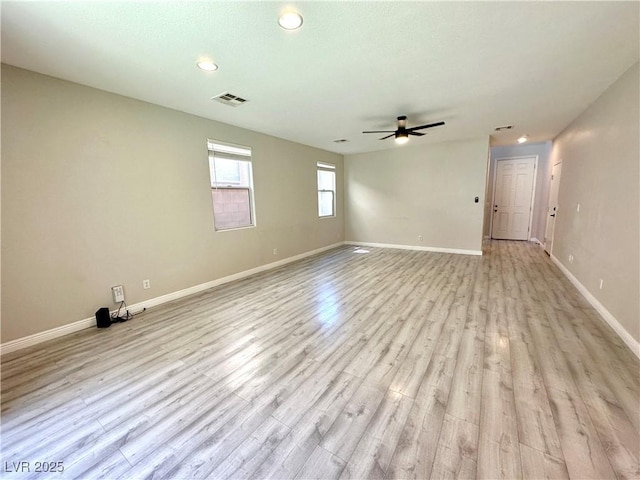 7537 Brisa Del Mar Ave, Las Vegas, NV 89179 - spare room featuring ceiling fan, light wood-type flooring, and recessed lighting