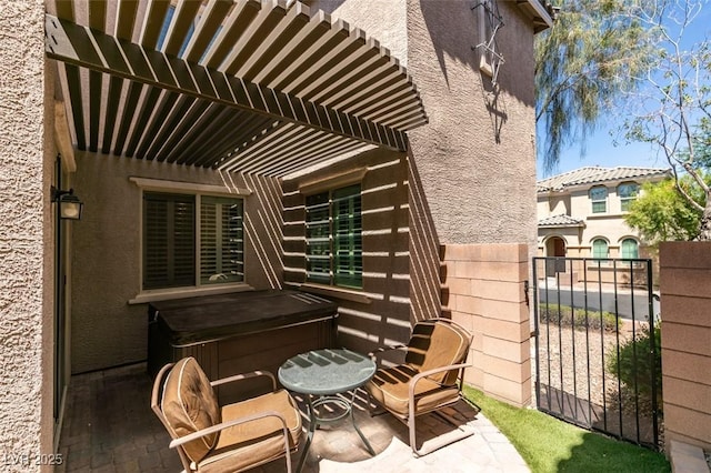 11063 Mount George St, Las Vegas, NV 89179 - view of patio with a pergola and a gate