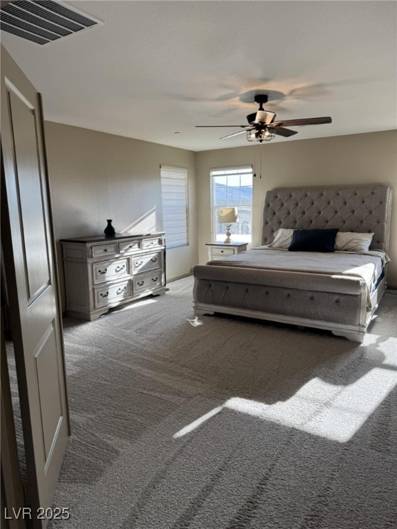2645 Cava Tirreni St, Henderson, NV 89044 - carpeted bedroom with a ceiling fan