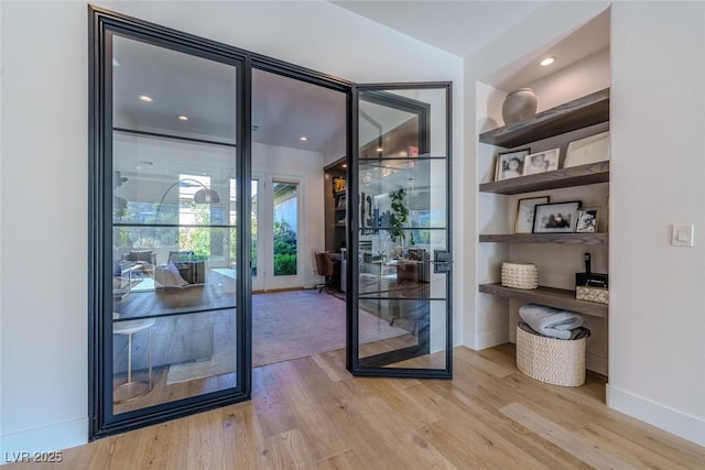 2797 Turtle Head Peak Dr, Las Vegas, NV 89135 - doorway featuring wood finished floors, french doors, and recessed lighting