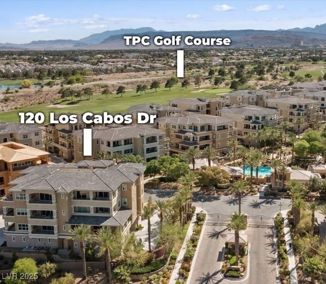 120 Los Cabos Dr Unit 301, Las Vegas, NV 89144 - bird's eye view of a mountainous background and a golf club