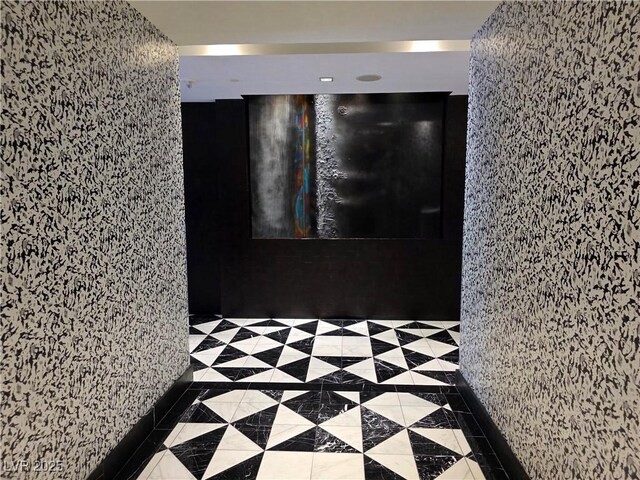 4471 Dean Martin Dr Unit 1104, Las Vegas, NV 89103 - hall with recessed lighting and tile patterned floors