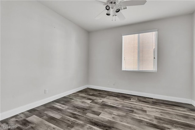 5425 Pride Mountain St, North Las Vegas, NV 89031 - empty room with dark wood-style floors and ceiling fan