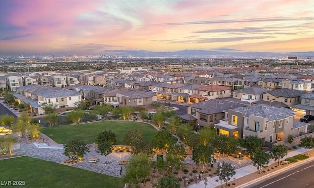 11756 Emerald Lake Ave, Las Vegas, NV 89138 - aerial view at dusk of a residential view