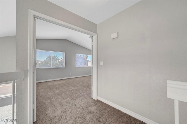 901 Carnival Ave, Las Vegas, NV 89123 - hall with lofted ceiling and carpet flooring