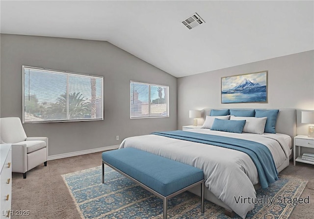 901 Carnival Ave, Las Vegas, NV 89123 - bedroom featuring carpet floors and vaulted ceiling