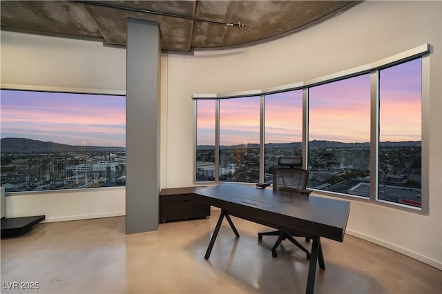900 Las Vegas Blvd Unit 912, Las Vegas, NV 89101 - home office with a city view and baseboards