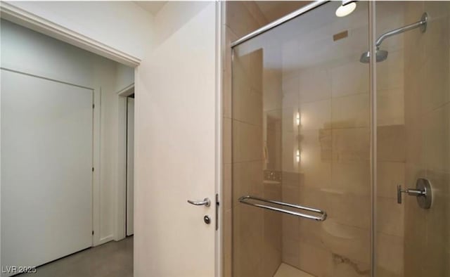 900 Las Vegas Blvd Unit 912, Las Vegas, NV 89101 - full bathroom featuring a shower stall and concrete floors