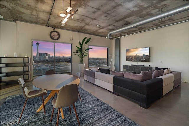 900 Las Vegas Blvd Unit 912, Las Vegas, NV 89101 - dining room with concrete floors