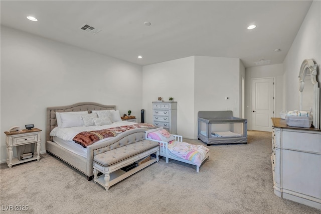 5851 Slate Rock Ct, Las Vegas, NV 89149 - bedroom featuring light colored carpet and recessed lighting