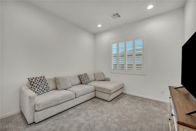 5851 Slate Rock Ct, Las Vegas, NV 89149 - carpeted living area with baseboards and recessed lighting