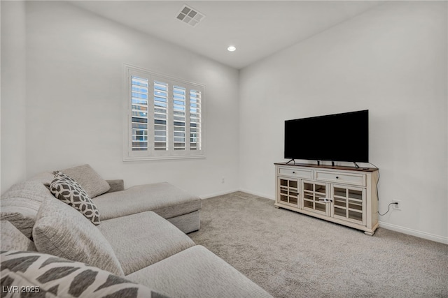 5851 Slate Rock Ct, Las Vegas, NV 89149 - living room featuring carpet floors and recessed lighting