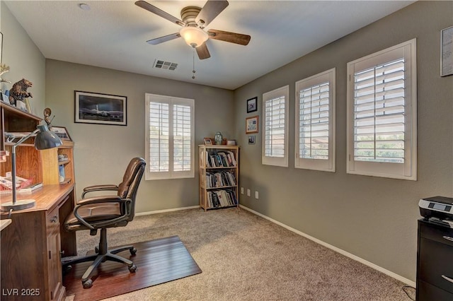 1904 Via Firenze, Henderson, NV 89044 - carpeted office featuring ceiling fan and baseboards
