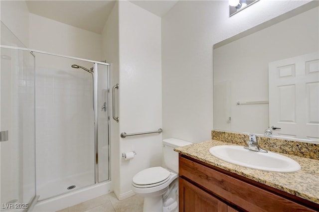 3949 Amanda Bay Ave, North Las Vegas, NV 89081 - full bathroom with a shower stall, vanity, and tile patterned floors