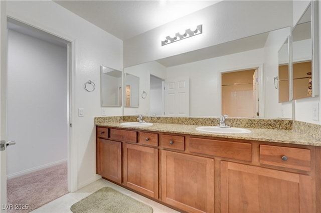3949 Amanda Bay Ave, North Las Vegas, NV 89081 - full bath with double vanity and baseboards