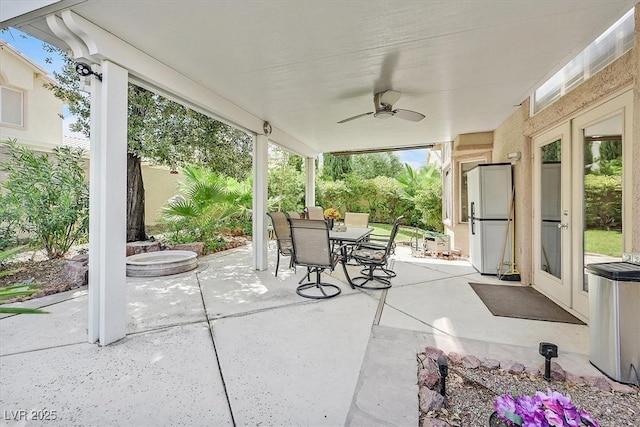 9517 Mountainair Ave, Las Vegas, NV 89134 - view of patio featuring outdoor dining area and a ceiling fan
