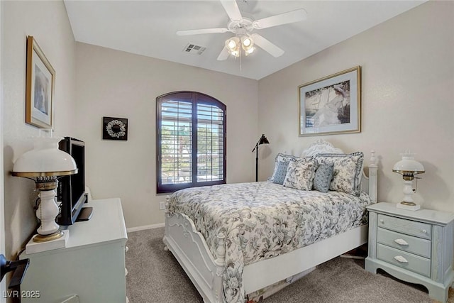 169 Pioneer Peak Pl, Las Vegas, NV 89138 - bedroom featuring dark colored carpet and a ceiling fan