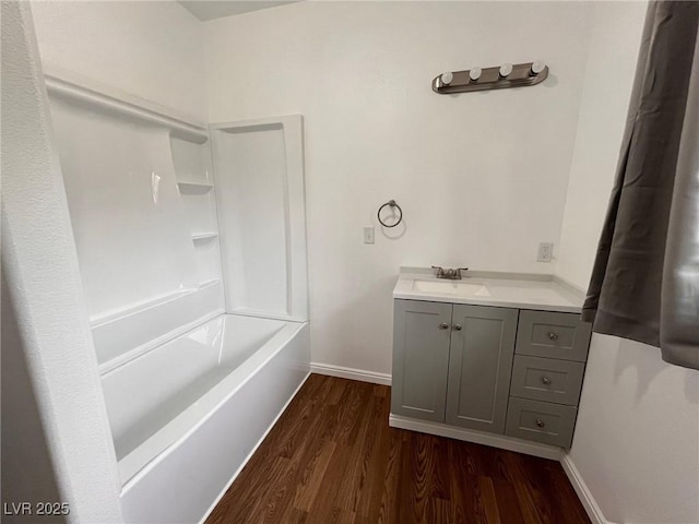 49 Fourth, Mcgill, NV 89318 - full bathroom with wood finished floors, vanity, and tub / shower combination