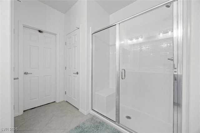 605 Cadence Vista Dr, Henderson, NV 89011 - full bath with a shower stall and tile patterned flooring