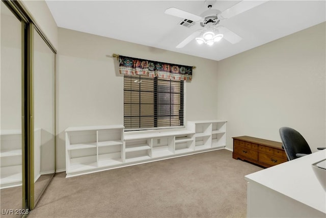 2216 Sapphire Valley St, Las Vegas, NV 89128 - office area with carpet flooring and a ceiling fan