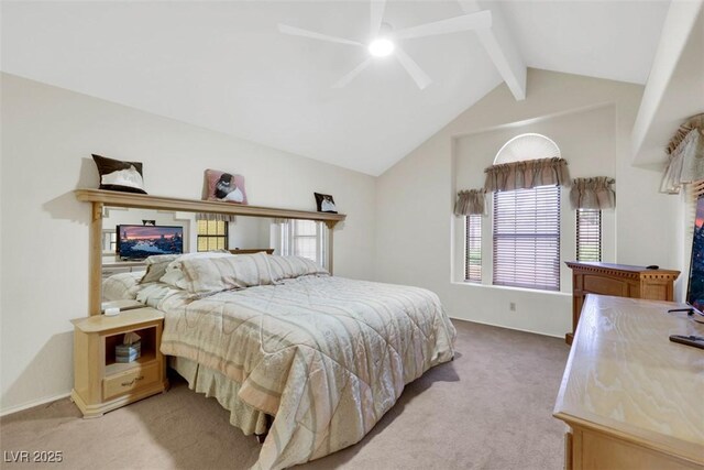 2216 Sapphire Valley St, Las Vegas, NV 89128 - bedroom featuring light colored carpet, a ceiling fan, and a fireplace