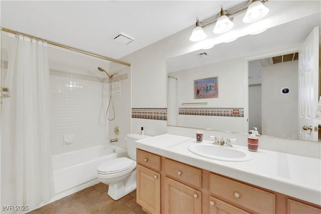 2216 Sapphire Valley St, Las Vegas, NV 89128 - full bath featuring vanity, shower / tub combo, and tile patterned flooring