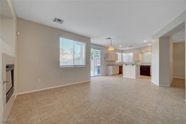 189 Paxon Hollow Ct, Las Vegas, NV 89148 - unfurnished living room featuring recessed lighting and light tile patterned floors