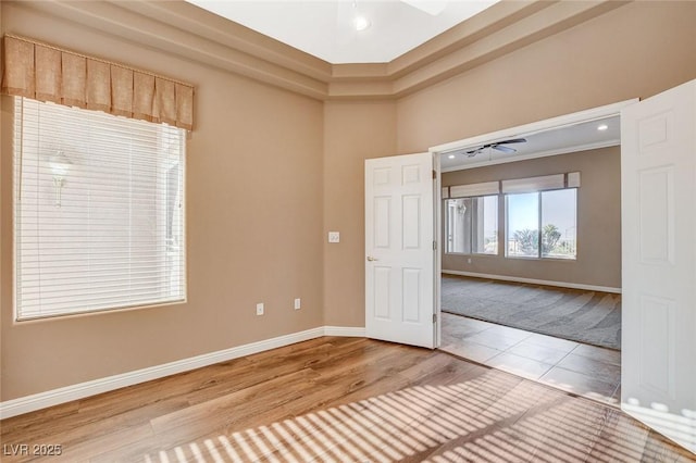 1904 Hot Oak Ridge St, Las Vegas, NV 89134 - spare room with a ceiling fan, wood finished floors, and recessed lighting
