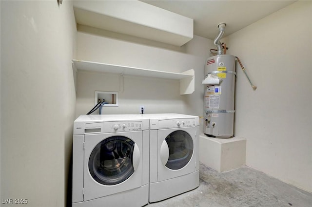 4841 Raw Umber Ct, Las Vegas, NV 89131 - washroom featuring water heater and washing machine and dryer