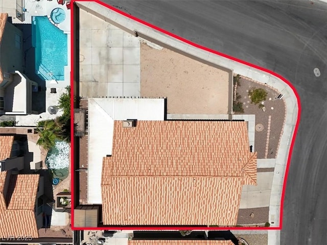 1613 Glenrosa Dr, North Las Vegas, NV 89031 - aerial view of property's location featuring property boundaries highlighted