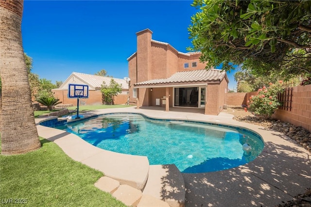 209 Camino Vista St, Henderson, NV 89012 - view of swimming pool with a fenced backyard and a patio